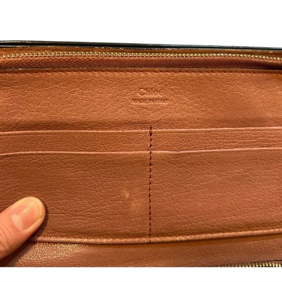 EUC Chloé Alice Pink Leather Snap Long Wallet